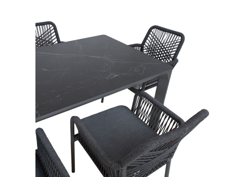 Aiamööblikomplekt CARVES laud ja 6 tooli