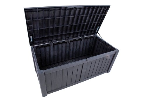 Säilituskast PRAIA 143x67,5x60,5cm-450L, must plastik