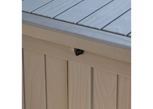 Säilituskast PRAIA 143x67,5x60,5cm-450L, must plastik