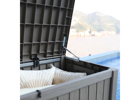 Säilituskast PRAIA 143x67,5x60,5cm-450L, must plastik