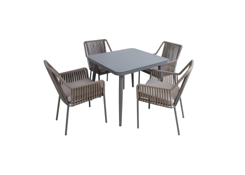 Aiamööblikomplekt ANDROS laud ja 4 tooli