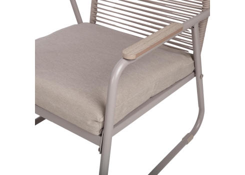 Aiamööblikomplekt MACOS laud, diivan ja 2 tooli, beež