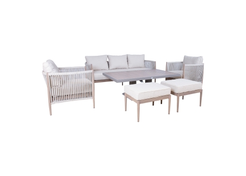 Aiamööblikomplekt MEDINA 7-osaline, beež