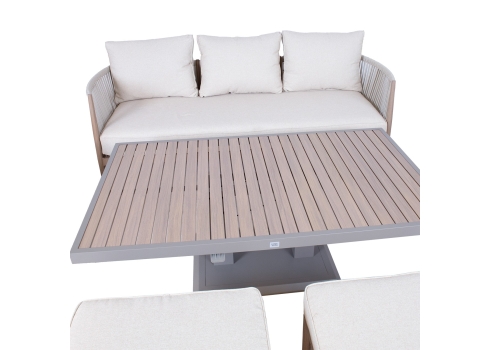 Aiamööblikomplekt MEDINA 7-osaline, beež