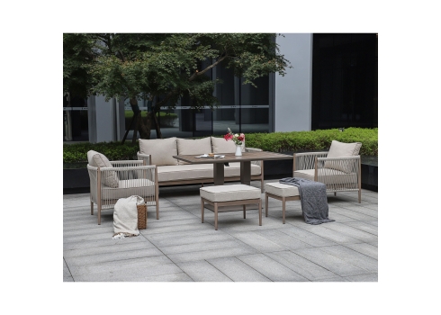 Aiamööblikomplekt MEDINA 7-osaline, beež