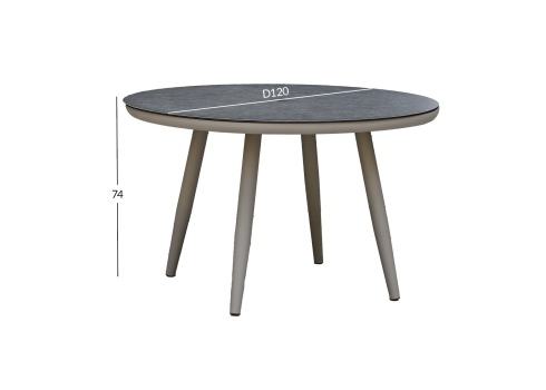 Laud SILVA D120xH75cm, hallikasbeež