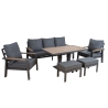 Aiamööblikomplekt PARKER 6-osaline, hall