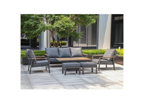 Aiamööblikomplekt PARKER 6-osaline, hall