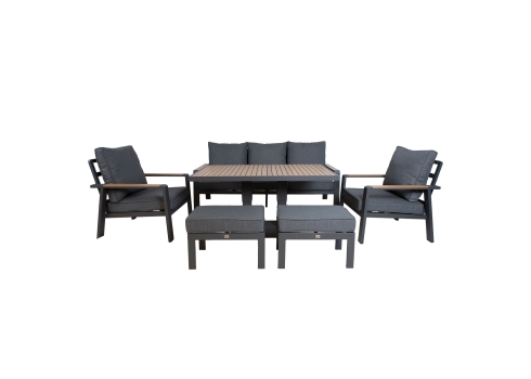 Aiamööblikomplekt PARKER 6-osaline, hall