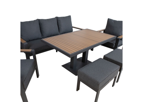 Aiamööblikomplekt PARKER 6-osaline, hall