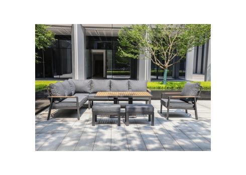 Aiamööblikomplekt PARKER 5-osaline, hall
