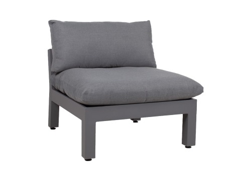 Aiamööblikomplekt FLUFFY mooduldiivan ja laud, hall