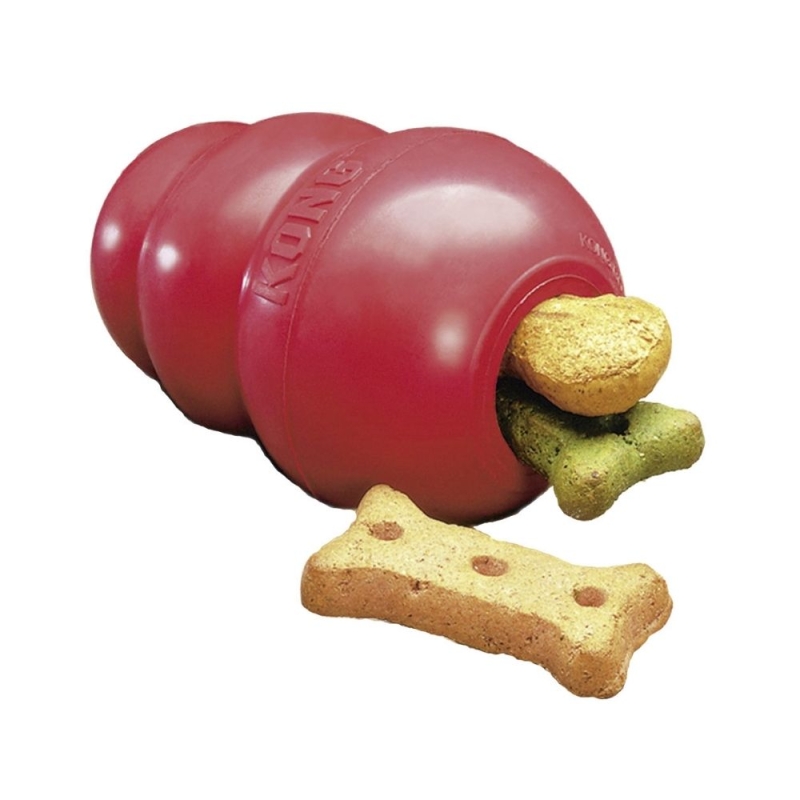 FLMG mänguasi koertele kummist Kong Classic Wobbler, punane, XL