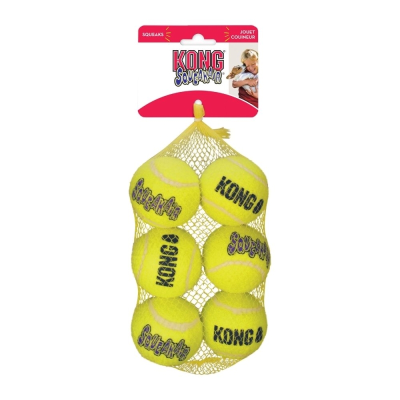 FLMG mänguasi koertele piiksuga Kong Squeakair tennispallid, 6,4cm M 6tk