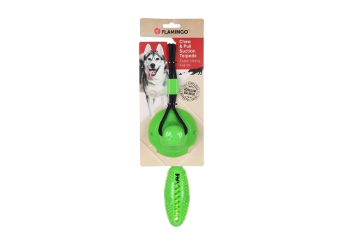 FLMG mänguasi koertele Klevo pulk nööriga, roheline, 45cm