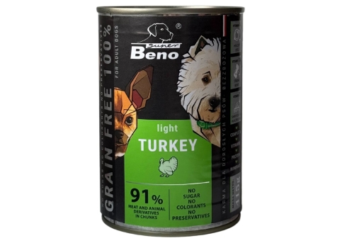 Super Beno konserv koerale kalkunilihaga, tükid kastmes 10x415g