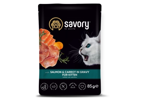 Savory konserv kassipoegadele lõhe ja porganditega kastmes 22x85g