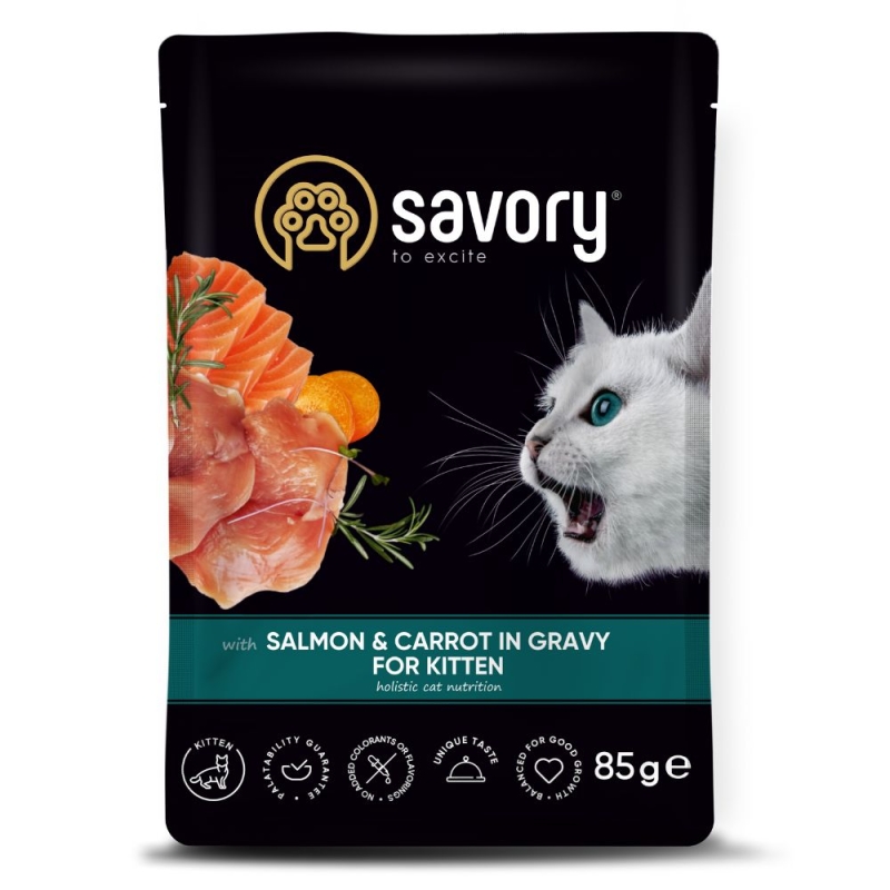 Savory konserv kassipoegadele lõhe ja porganditega kastmes 22x85g