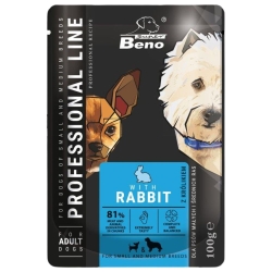 Super Beno konserv koerale S-M küülikulihaga 24x100g