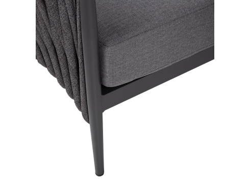 Aiamööblikomplekt BRISTOL laud, diivan ja 2 tooli, hall