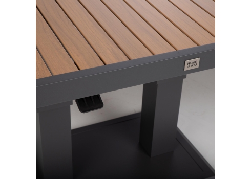 Aiamööblikomplekt RIO nurgadiivan ja laud, tumehall