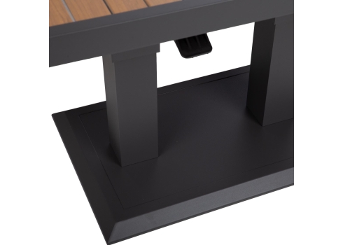 Aiamööblikomplekt RIO nurgadiivan ja laud, tumehall