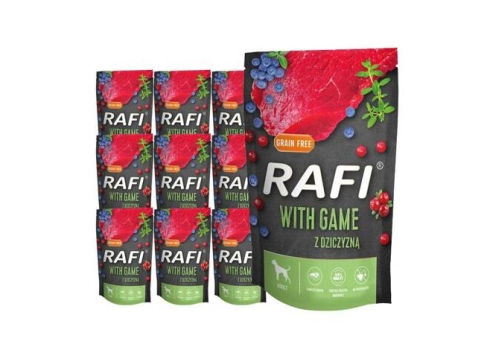 Rafi koerakonserv hirve, mustikate ja jõhvikatega 10x500g