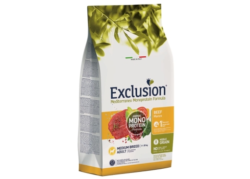 EXCL Mediterraneo adult beef medium breed koeratoit 12kg
