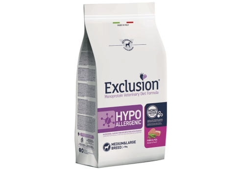 EXCL Hypoallergenic adult pork & peas medium-large breed 2kg