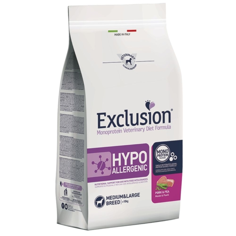 EXCL Hypoallergenic adult pork & peas medium-large breed 2kg