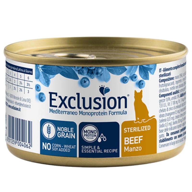 EXCL Mediterraneo konserv steriliseeritud kassidele loomalihaga 12x85g