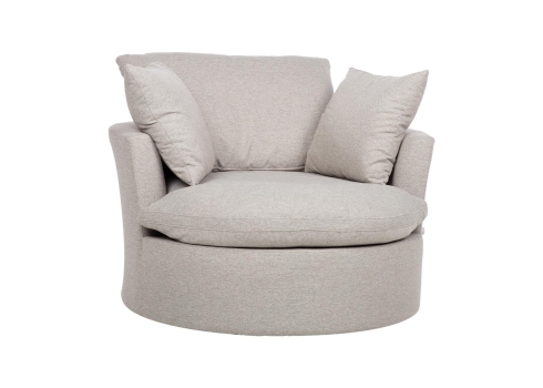 Tugitool FLUFFY pöörlev 110x105xH65-86cm, helehall