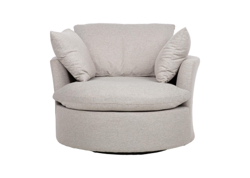 Tugitool FLUFFY pöörlev 110x105xH65-86cm, helehall