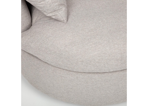 Tugitool FLUFFY pöörlev 110x105xH65-86cm, helehall