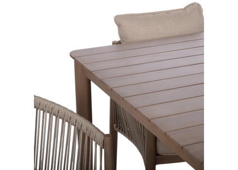 Aiamööblikomplekt MEDINA laud ja 4 tooli, beež