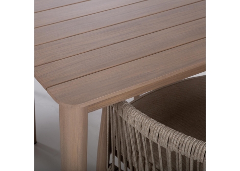 Aiamööblikomplekt MEDINA laud ja 4 tooli, beež