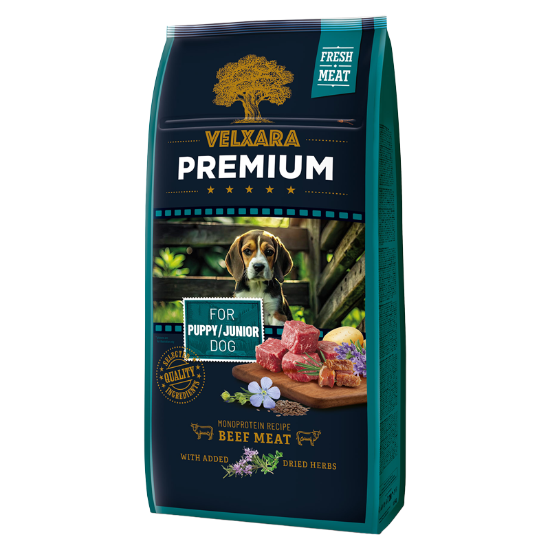 Velxara PREMIUM Puppy&junior koeratoit veisega 4x750g