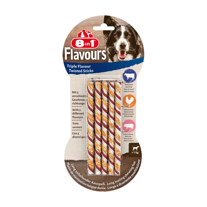 8in1 Triple Flavour Twisted Sticks 10tk, 70g