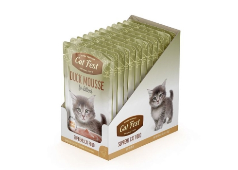 CatFest Duck mousse for kitten kassitoit 12x70g