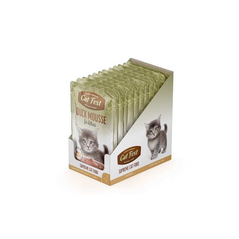 CatFest Duck mousse for kitten kassitoit 12x70g