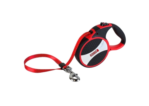KONG - Flexi jalutusrihm Explorer, suurus L, värv punane, 7,5m