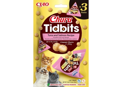 Churu Tidbits kassimaius tuunikala ja lõhega 3x12g