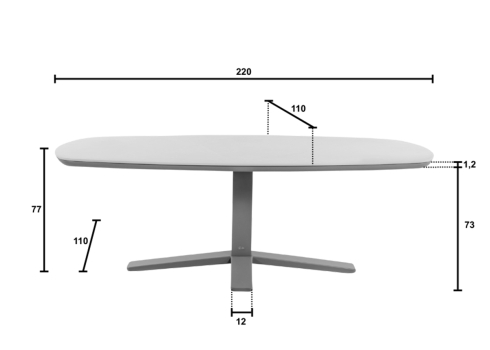 Aialaud Apple Bee ZANZIBAR helebeež, mööbel, aiamööbel, aialaud, söögitlaud, mööblipood, aiamööbli müük