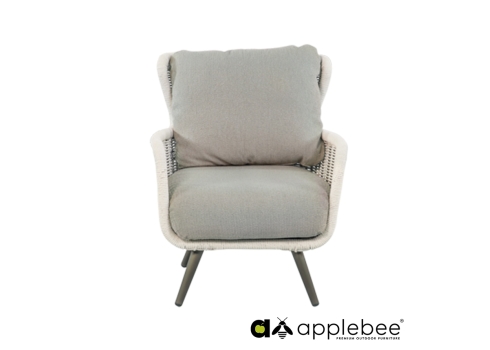 Tugitool Apple Bee KEY LARGO valge / hallikasbeež, mööbel, aiamööbel, aiatool, aiatoolid, mööblipood