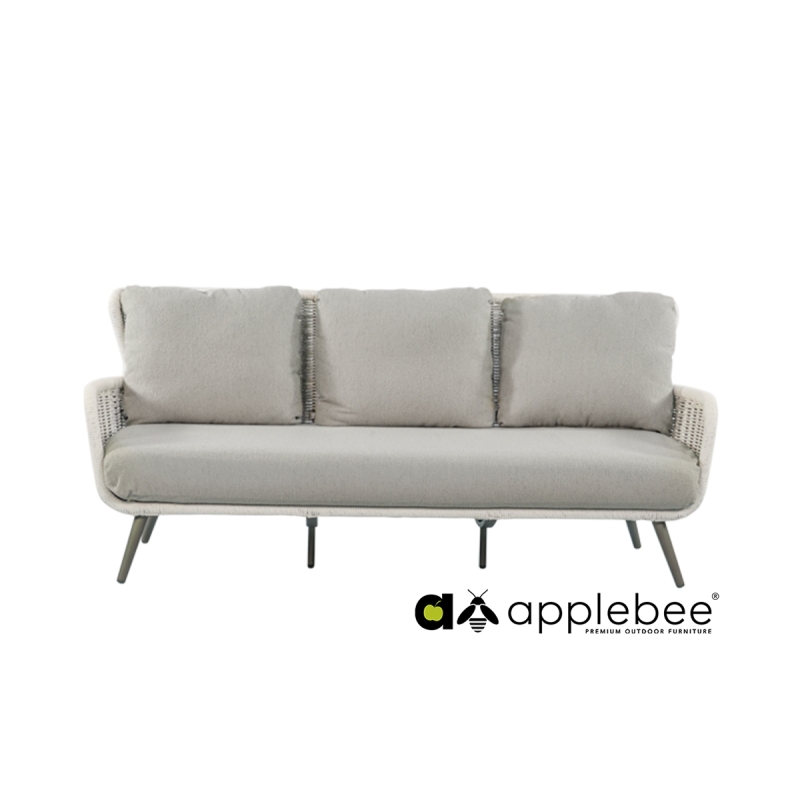 Diivan Apple Bee KEY LARGO valge / hallikasbeež,  aiamööbel, mööbel, aiadiivanid, ilmastikukindel aiamööbel