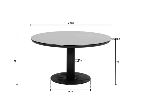 Aialaud serveerimisalusega Apple Bee MELVILLE helebeež, aiamööbel, söögilauad, mööbel