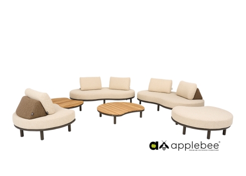 Diivan Apple Bee MOON ISLAND beež / pronks, aiamööbel, aiadiivan, aiadiivanid