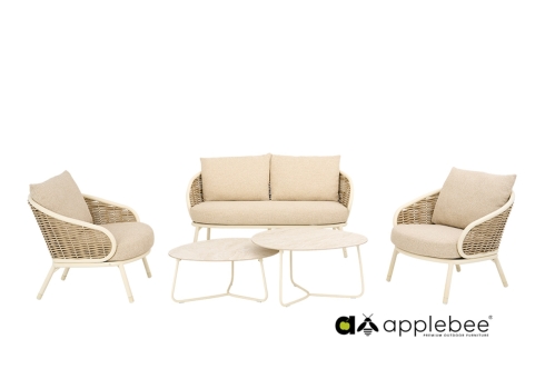 Diivanilaudade komplekt Apple Bee PINE KEY kreemvalge / helebeež,  aiamööbel, mööbel, aialauad, aialaud