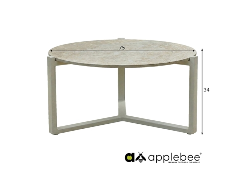 Diivanilaud Apple Bee MONACO helebeež / hall, aiamööbel, diivanilauad, aialaud, aialauad, aiamööbli müük