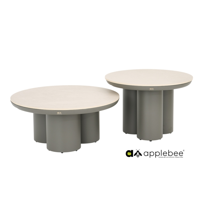 Diivanilaudade komplekt Apple Bee TONGA helehall / hallikasbeež, 2 tk, aiamööbel, mööbel, aialaud, aialauad